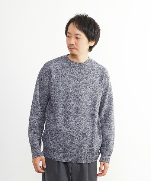 MEN'S MELROSE（メンズメルローズ）の「ミックスカラークルーネックニット（ニット/セーター・メンズ・ブルー/グレー・2/3/4）」の9枚目の写真