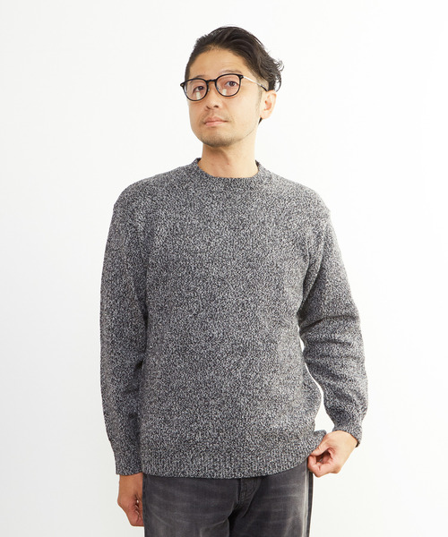 MEN'S MELROSE（メンズメルローズ）の「ミックスカラークルーネックニット（ニット/セーター・メンズ・ブルー/グレー・2/3/4）」の5枚目の写真