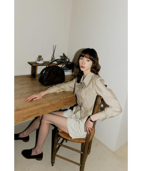 BRILLEMONTHS（ブリルモンス）の「レーヨンリネンジャケット[ベージュ]（その他アウター・レディース・その他・SMALL/MEDIUM）」の2枚目の写真