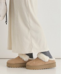 Right-on | 【HONEYSUCKLE ROSE】フェイクムートンサボ (シンプルデザイン / ファー / リラックス感)(ブーツ)