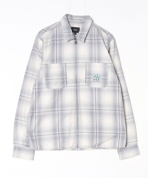 HUF（ハフ）の「【C-HUF2】【HUF/ハフ】FILLMORE PLAID SHACKET BU00230（その他アウター・メンズ・グリーン系その他/グレー・MEDIUM）」の2枚目の写真