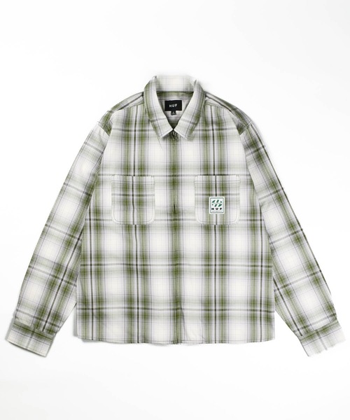 HUF（ハフ）の「【C-HUF2】【HUF/ハフ】FILLMORE PLAID SHACKET BU00230（その他アウター・メンズ・グリーン系その他/グレー・MEDIUM）」の3枚目の写真