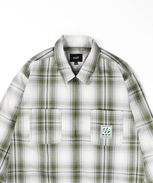 HUF（ハフ）の「【C-HUF2】【HUF/ハフ】FILLMORE PLAID SHACKET BU00230（その他アウター・メンズ・グリーン系その他/グレー・MEDIUM）」の5枚目の写真