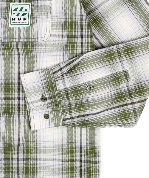 HUF（ハフ）の「【C-HUF2】【HUF/ハフ】FILLMORE PLAID SHACKET BU00230（その他アウター・メンズ・グリーン系その他/グレー・MEDIUM）」の8枚目の写真