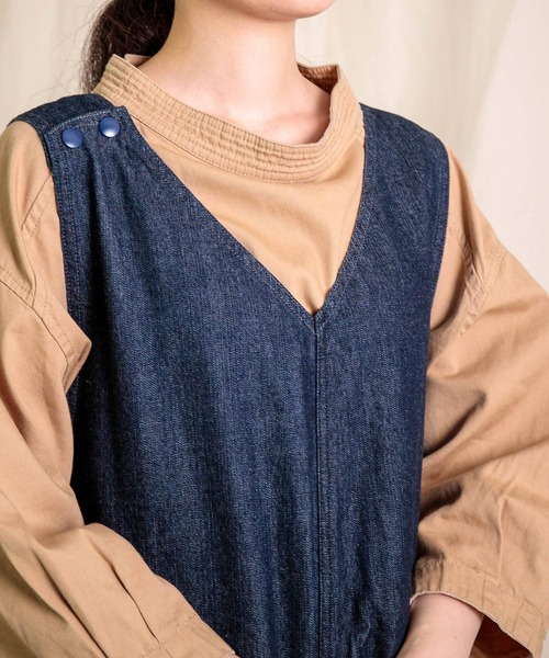 Brocante（ブロカント）の「[Brocante / ブロカント] ムラ糸10ozデニム デフォルメサロペット（サロペット/オーバーオール・レディース・ワンウォッシュ・2）」の9枚目の写真