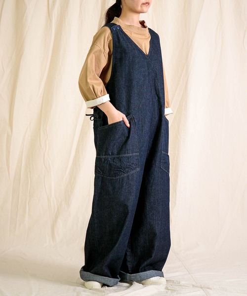 Brocante（ブロカント）の「[Brocante / ブロカント] ムラ糸10ozデニム デフォルメサロペット（サロペット/オーバーオール・レディース・ワンウォッシュ・2）」の2枚目の写真