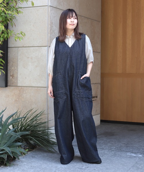 Brocante（ブロカント）の「[Brocante / ブロカント] ムラ糸10ozデニム デフォルメサロペット（サロペット/オーバーオール・レディース・ワンウォッシュ・2）」の19枚目の写真