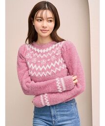 SNIDEL | Sustainableノルディックニットプルオーバー(ニット/セーター)