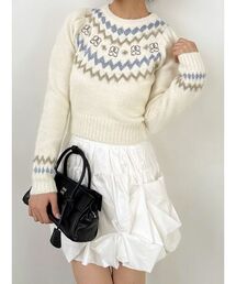 SNIDEL | Sustainableノルディックニットプルオーバー(ニット/セーター)