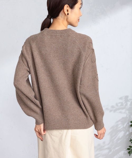 GALLORIA(ギャローリア)の「コード刺繍ニット(ニット/セーター・レディース・モカ/ライトグリーン/グレー・S/M/LL/L)」の10枚目の写真