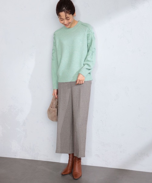GALLORIA(ギャローリア)の「コード刺繍ニット(ニット/セーター・レディース・モカ/ライトグリーン/グレー・S/M/LL/L)」の13枚目の写真