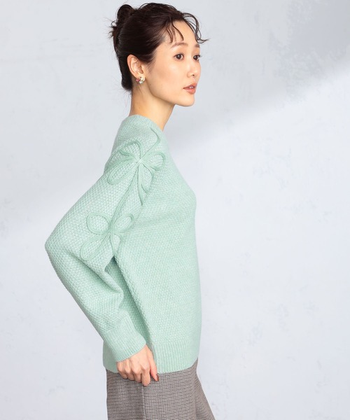 GALLORIA(ギャローリア)の「コード刺繍ニット(ニット/セーター・レディース・モカ/ライトグリーン/グレー・S/M/LL/L)」の15枚目の写真