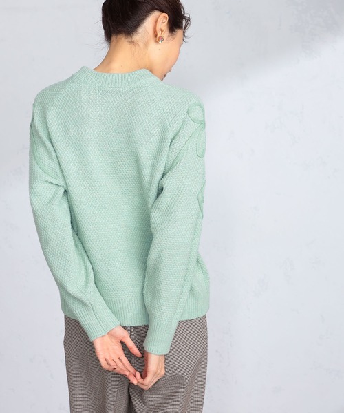 GALLORIA(ギャローリア)の「コード刺繍ニット(ニット/セーター・レディース・モカ/ライトグリーン/グレー・S/M/LL/L)」の9枚目の写真