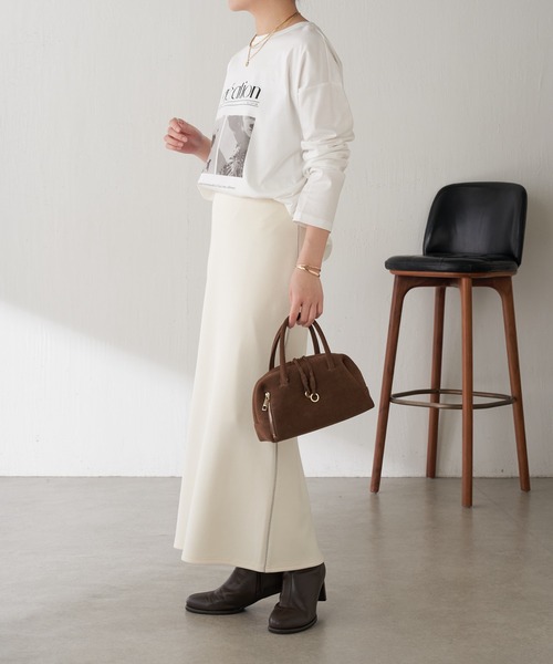 COLLAGE GALLARDAGALANTE（コラージュガリャルダガランテ）の「フォトロゴロンT（Tシャツ/カットソー・レディース・ホワイト/チャコールグレー・FREE）」の6枚目の写真