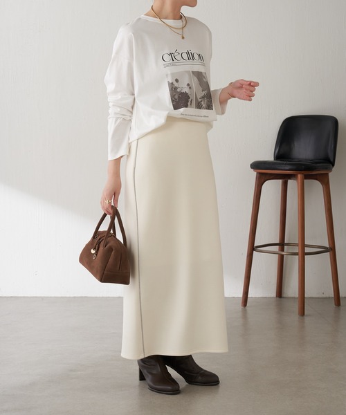 COLLAGE GALLARDAGALANTE（コラージュガリャルダガランテ）の「フォトロゴロンT（Tシャツ/カットソー・レディース・ホワイト/チャコールグレー・FREE）」の8枚目の写真