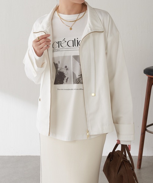 COLLAGE GALLARDAGALANTE（コラージュガリャルダガランテ）の「フォトロゴロンT（Tシャツ/カットソー・レディース・ホワイト/チャコールグレー・FREE）」の10枚目の写真