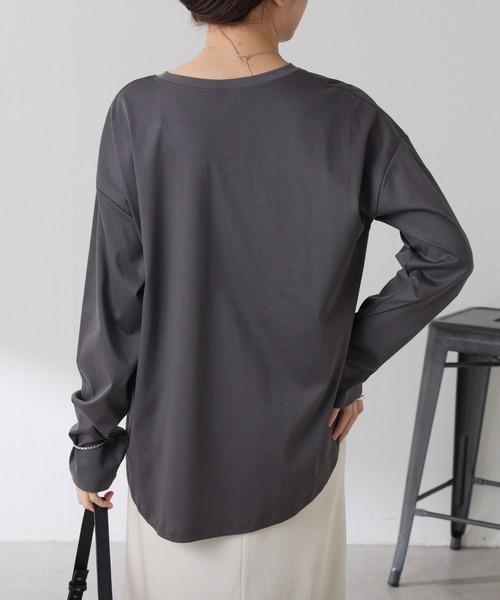 COLLAGE GALLARDAGALANTE（コラージュガリャルダガランテ）の「フォトロゴロンT（Tシャツ/カットソー・レディース・ホワイト/チャコールグレー・FREE）」の15枚目の写真