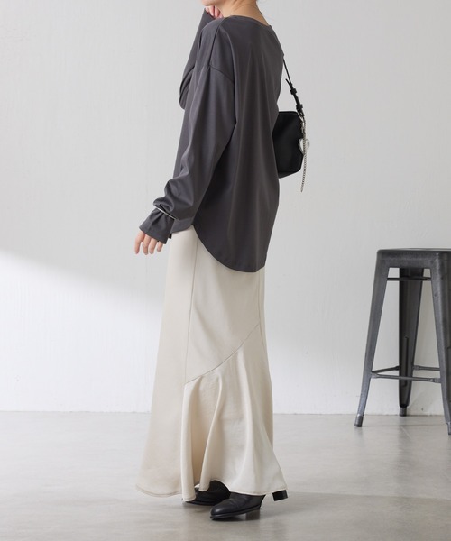 COLLAGE GALLARDAGALANTE（コラージュガリャルダガランテ）の「フォトロゴロンT（Tシャツ/カットソー・レディース・ホワイト/チャコールグレー・FREE）」の17枚目の写真