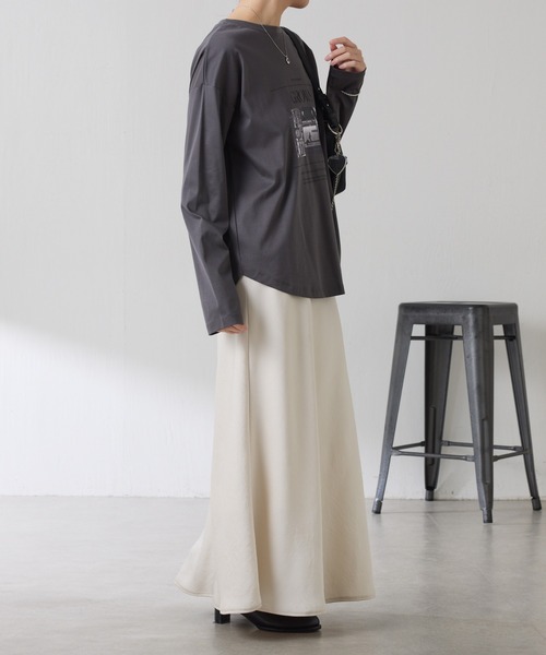 COLLAGE GALLARDAGALANTE（コラージュガリャルダガランテ）の「フォトロゴロンT（Tシャツ/カットソー・レディース・ホワイト/チャコールグレー・FREE）」の20枚目の写真