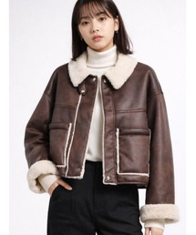 LAUTRE COTE（ロウトレコウト）の「フェイクムートンボンディングジャケット（ムートンコート）」