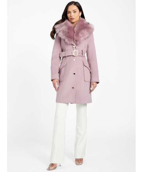 Guess（ゲス）の「NEW Alice Coat ロングコート（トレンチコート・レディース・スモークピンク・38）」の4枚目の写真