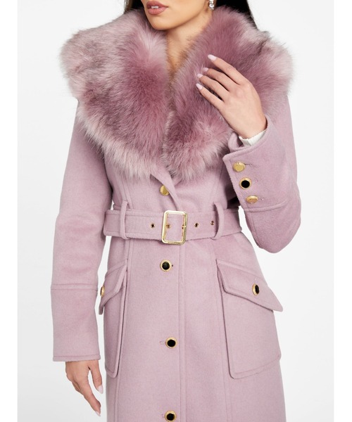 Guess（ゲス）の「NEW Alice Coat ロングコート（トレンチコート・レディース・スモークピンク・38）」の8枚目の写真