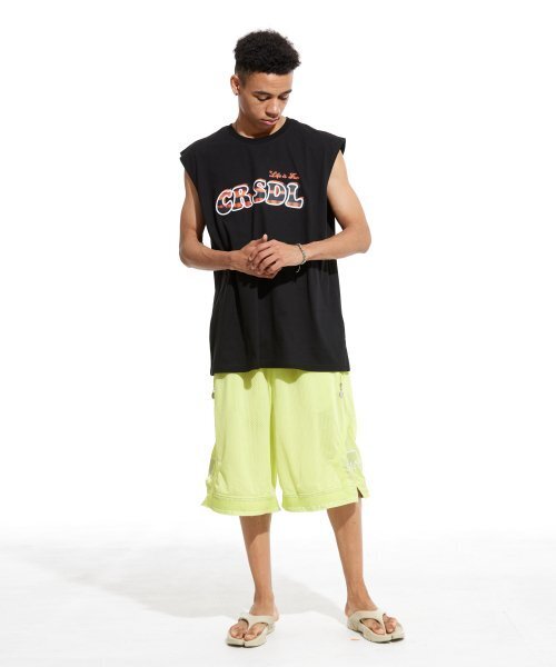 CREAM SODA LAB（クリームソーダラボ）の「シーアルオーバーサイズスリーブレスブラックオレンジ（Tシャツ/カットソー・メンズ・その他・X-LARGE/LARGE/MEDIUM）」の4枚目の写真