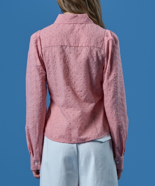 KOLEAT（コレット）の「パフフローラル刺繍ジャカードシャツブラウス[PINK]（シャツ/ブラウス・レディース・その他・FREE）」の4枚目の写真