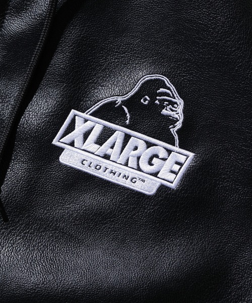 XLARGE（エクストララージ）の「FAUX LEATHER HOODED WORK JACKET（その他アウター・メンズ・ブラック・L/XL/S/M）」の5枚目の写真