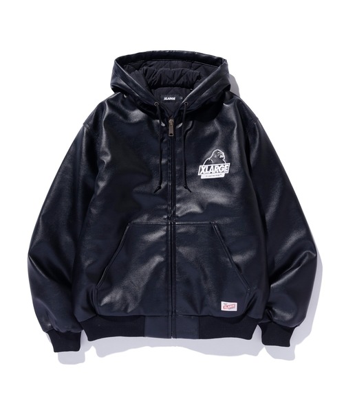 XLARGE（エクストララージ）の「FAUX LEATHER HOODED WORK JACKET（その他アウター・メンズ・ブラック・L/XL/S/M）」の3枚目の写真