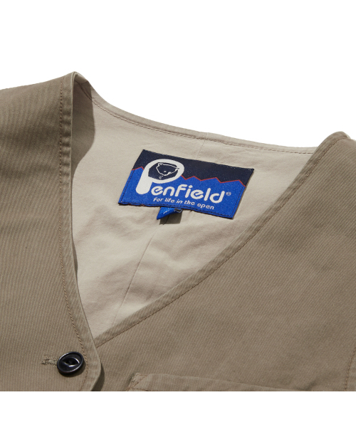 PENFIELD(ペンフィールド)の「ウィメンズシグネチャーフェイデッドコットンメディーバルベストベージュ_FR2WV01F(ベスト・レディース・ベージュ・SMALL/MEDIUM)」の4枚目の写真