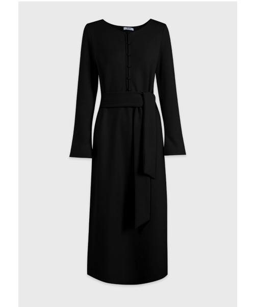 MICANE(ミケーネ)の「キャッシュストラップロングドレス(ワンピース・レディース・ライトベージュ/ブラック・LARGE/X-LARGE/XX-LARGE/SMALL/MEDIUM)」の4枚目の写真