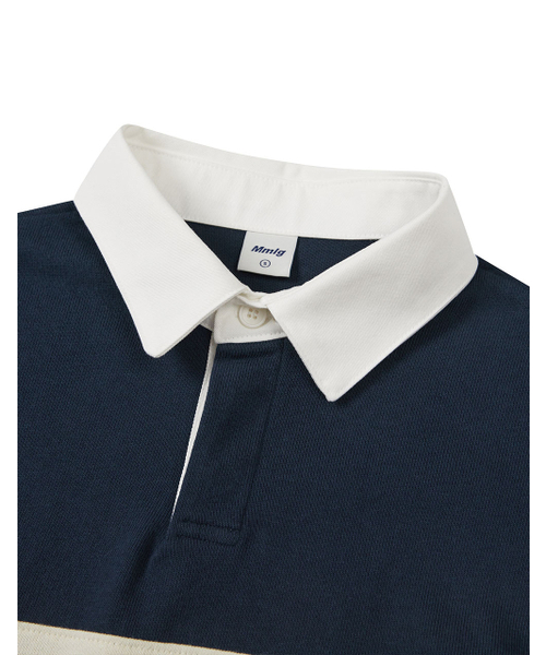 MMLG（エムエムエルジー）の「[Mmlg] BLOCK RUGBY LSV-T (AUTHENTIC NAVY)（Tシャツ/カットソー・レディース・その他・SMALL/MEDIUM/LARGE/X-LARGE）」の3枚目の写真