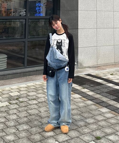 DEMARC(ドゥマーク)の「ボスキャット ラグランセミクロップ長袖Tシャツ アイボリー&ブラック(Tシャツ/カットソー・レディース・その他・MEDIUM/LARGE)」の12枚目の写真