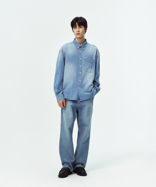 BLANKROOM(ブランクルーム)の「ボタンダウンデニムシャツ_LIGHT BLUE(シャツ/ブラウス・メンズ・その他・1/2/3/4)」の7枚目の写真