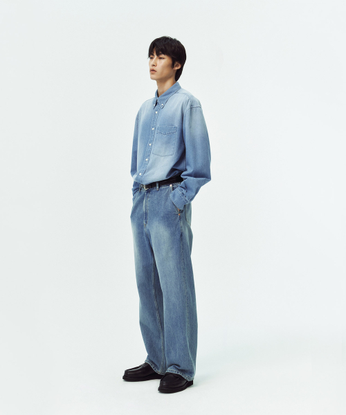 BLANKROOM(ブランクルーム)の「ボタンダウンデニムシャツ_LIGHT BLUE(シャツ/ブラウス・メンズ・その他・1/2/3/4)」の5枚目の写真