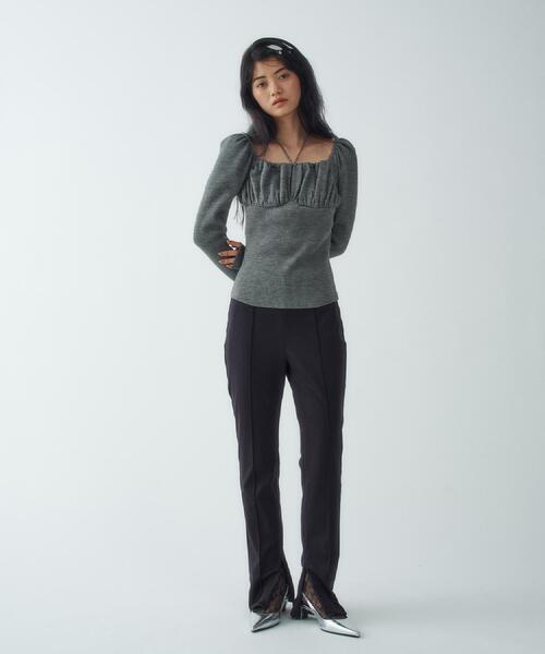 CODE A（コードエー）の「zip leggings pants(Fleece)（その他パンツ・レディース・ブラック/グレー・34/36/38）」の13枚目の写真