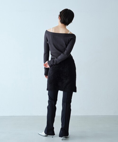 CODE A（コードエー）の「zip leggings pants(Fleece)（その他パンツ・レディース・ブラック/グレー・34/36/38）」の9枚目の写真