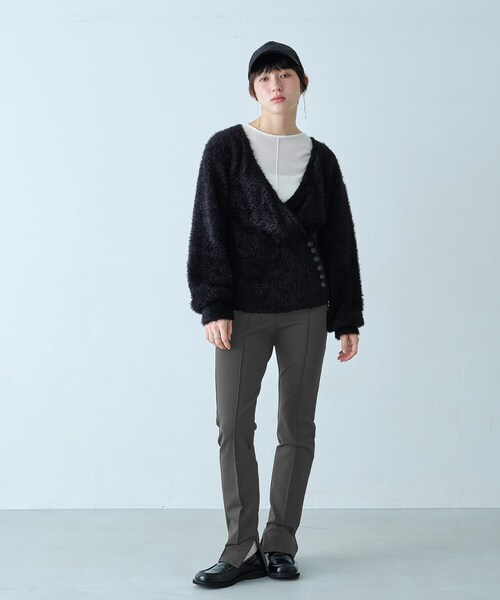 CODE A（コードエー）の「zip leggings pants(Fleece)（その他パンツ・レディース・ブラック/グレー・34/36/38）」の7枚目の写真