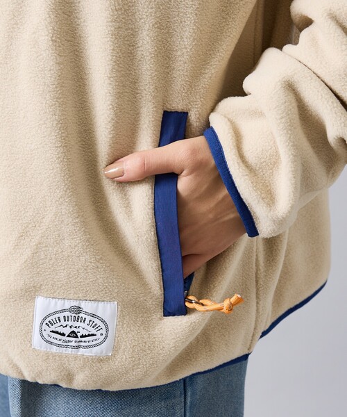 POLeR（ポーラー）の「【POLER/ポーラー】SNAP LIGHT FLEECE/アノラック/防寒/ユニセックス（スウェット・メンズ・オレンジ/パープル/アイボリー・L/M）」の12枚目の写真