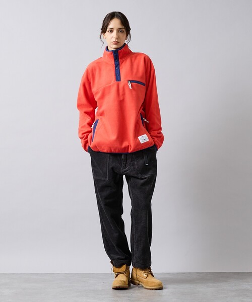 POLeR（ポーラー）の「【POLER/ポーラー】SNAP LIGHT FLEECE/アノラック/防寒/ユニセックス（スウェット・メンズ・オレンジ/パープル/アイボリー・L/M）」の16枚目の写真