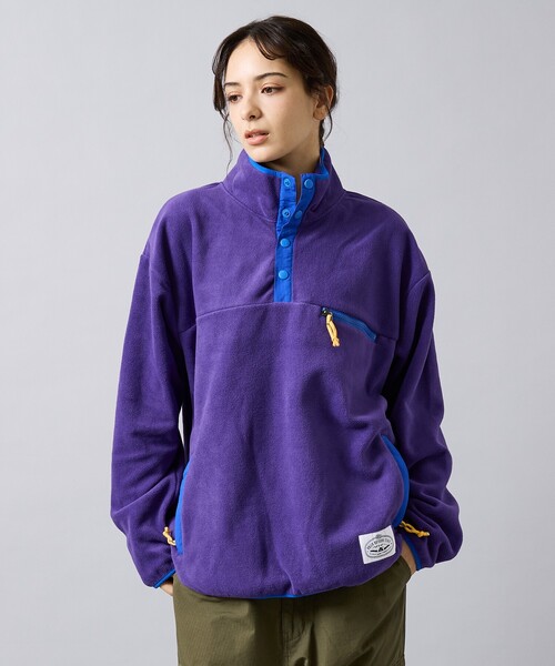 POLeR（ポーラー）の「【POLER/ポーラー】SNAP LIGHT FLEECE/アノラック/防寒/ユニセックス（スウェット・メンズ・オレンジ/パープル/アイボリー・L/M）」の19枚目の写真