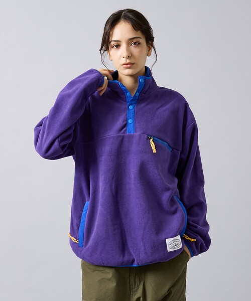 POLeR（ポーラー）の「【POLER/ポーラー】SNAP LIGHT FLEECE/アノラック/防寒/ユニセックス（スウェット・メンズ・オレンジ/パープル/アイボリー・L/M）」の20枚目の写真