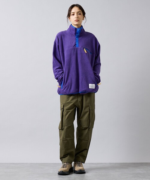 POLeR（ポーラー）の「【POLER/ポーラー】SNAP LIGHT FLEECE/アノラック/防寒/ユニセックス（スウェット・メンズ・オレンジ/パープル/アイボリー・L/M）」の21枚目の写真