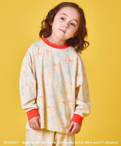 pairmanon（ペアマノン）の「【くまのプーさん】ユニセックス 総柄 上下セット パジャマ（ルームウェア/パジャマ・キッズ・ライトベージュ・100/110/120/130/80/90）」の4枚目の写真