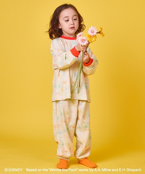 pairmanon（ペアマノン）の「【くまのプーさん】ユニセックス 総柄 上下セット パジャマ（ルームウェア/パジャマ・キッズ・ライトベージュ・100/110/120/130/80/90）」の6枚目の写真