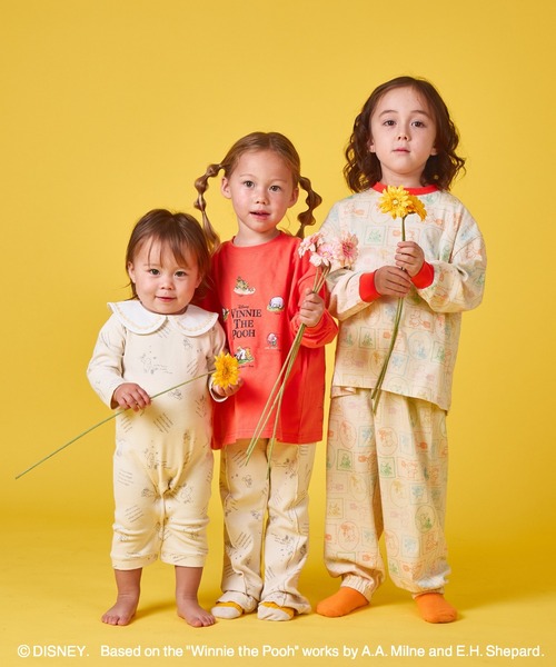 pairmanon（ペアマノン）の「【くまのプーさん】ユニセックス 総柄 上下セット パジャマ（ルームウェア/パジャマ・キッズ・ライトベージュ・100/110/120/130/80/90）」の8枚目の写真