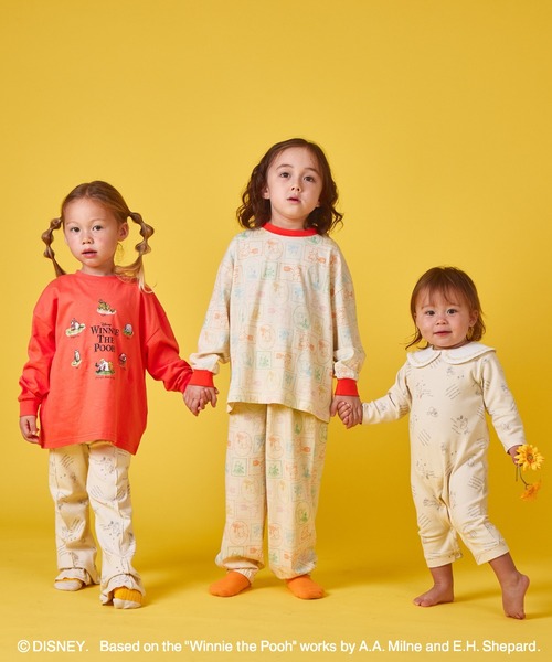 pairmanon（ペアマノン）の「【くまのプーさん】ユニセックス 総柄 上下セット パジャマ（ルームウェア/パジャマ・キッズ・ライトベージュ・100/110/120/130/80/90）」の9枚目の写真