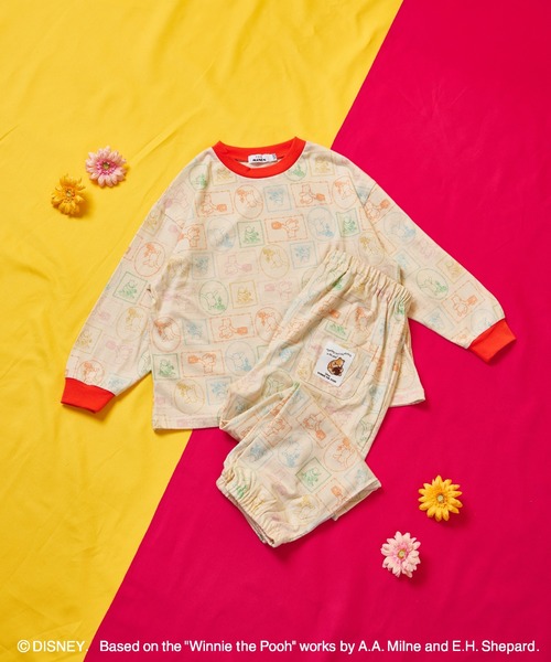 pairmanon（ペアマノン）の「【くまのプーさん】ユニセックス 総柄 上下セット パジャマ（ルームウェア/パジャマ・キッズ・ライトベージュ・100/110/120/130/80/90）」の13枚目の写真