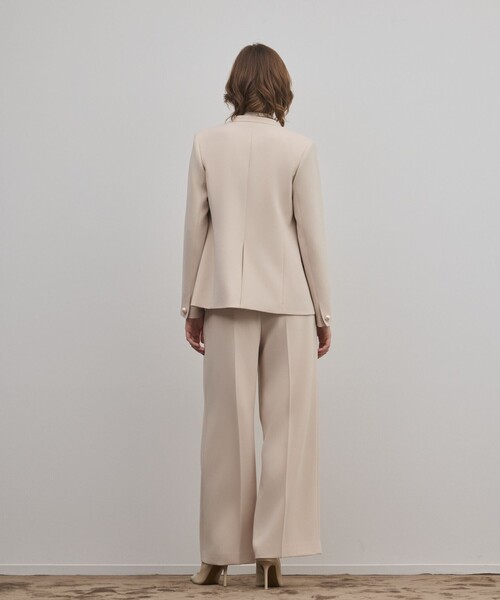 GRACE CONTINENTAL（グレースコンチネンタル）の「トリアセノーカラージャケット（ノーカラージャケット・レディース・ベージュ/ブラック・38/36）」の10枚目の写真